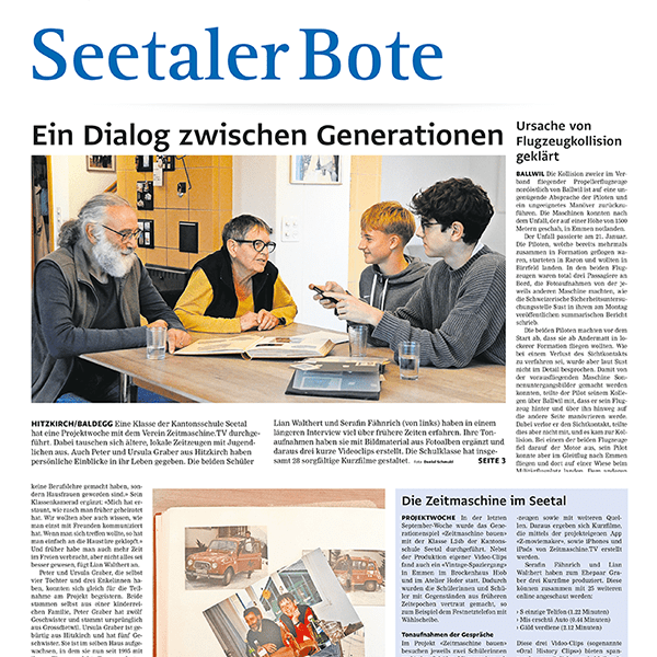 Titelgeschichte des Seetaler Boten